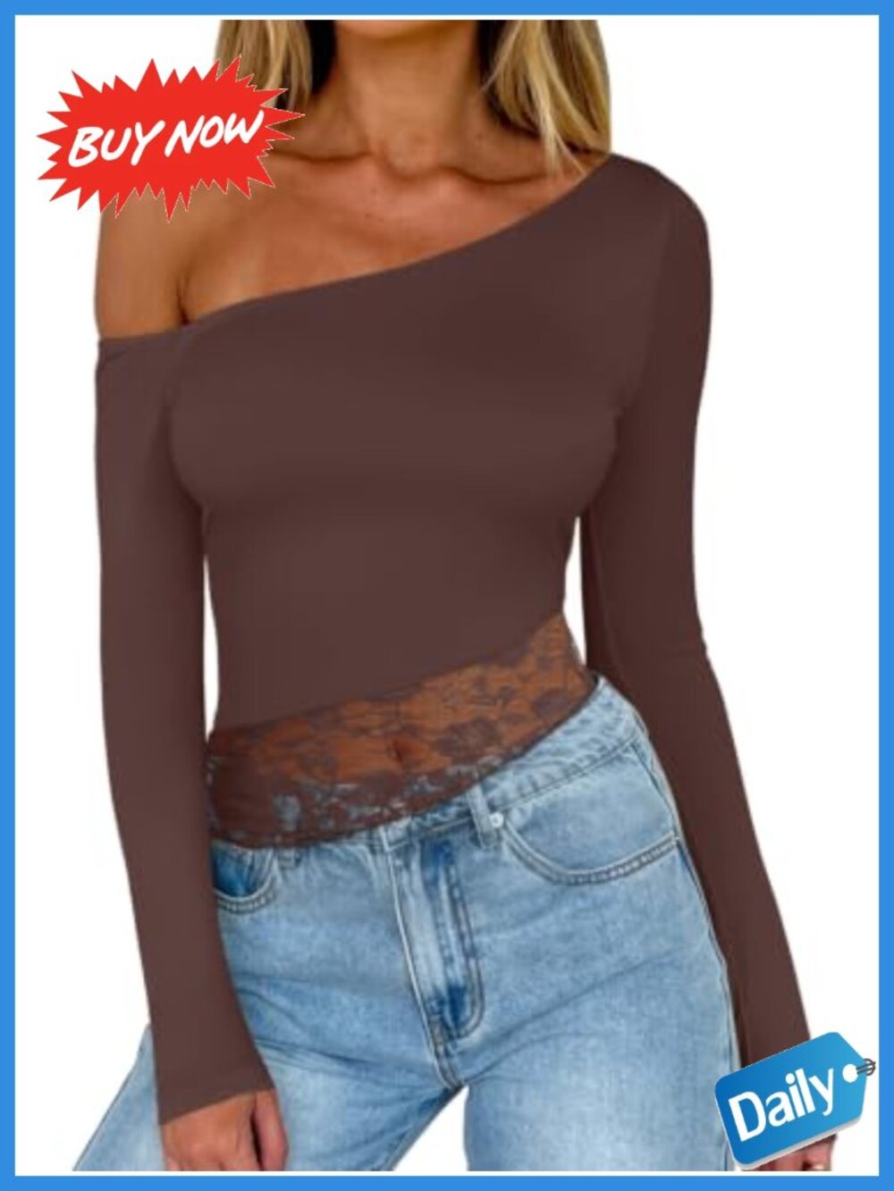 Womens Long Sleeve Lace Crop Top Off the Shoulder Y2K Going Out Top
